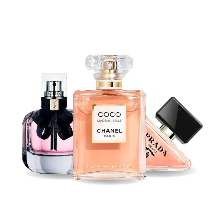 Coffret 3 Parfums : Prada PARADOXE, COCO MADEMOISELLE & MON PARIS – 100 ml chacun