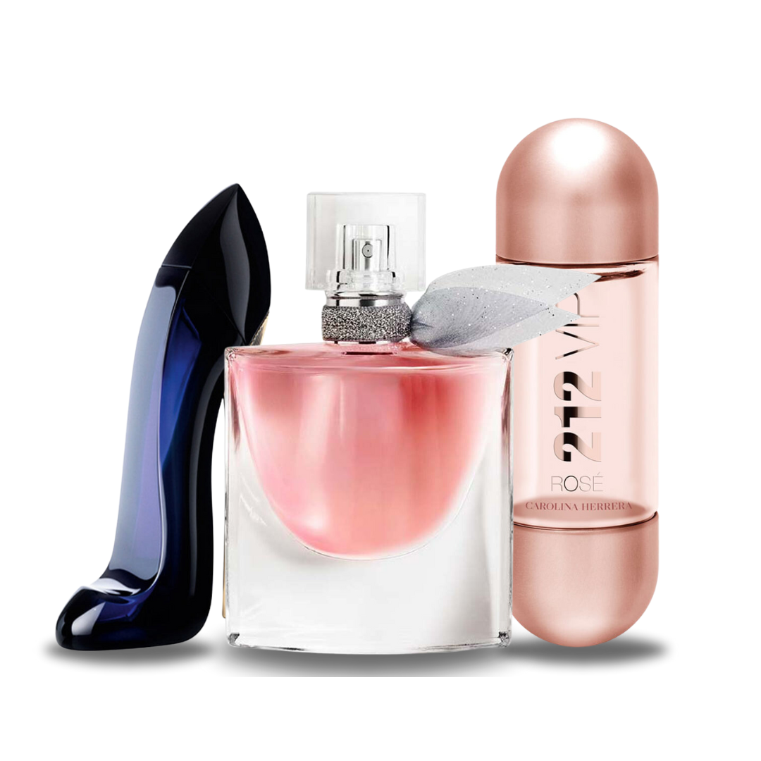 Coffret 3 Parfums : GOOD GIRL, LA VIE EST BELLE & 212 VIP ROSÉ – 100 ml chacun
