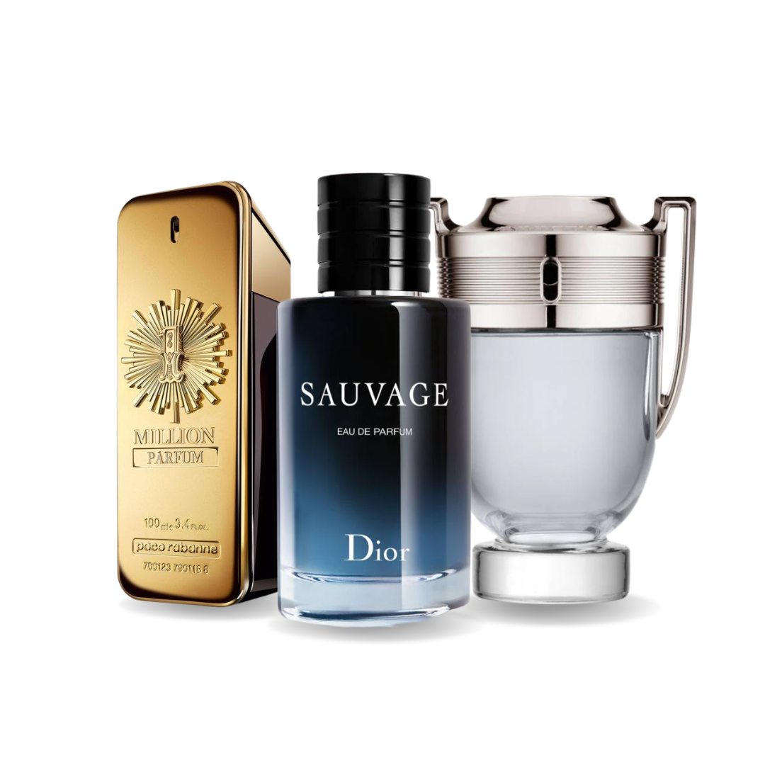 Coffret 3 Parfums : ONE MILLION, SAUVAGE & INVICTUS – 100 ml chacun