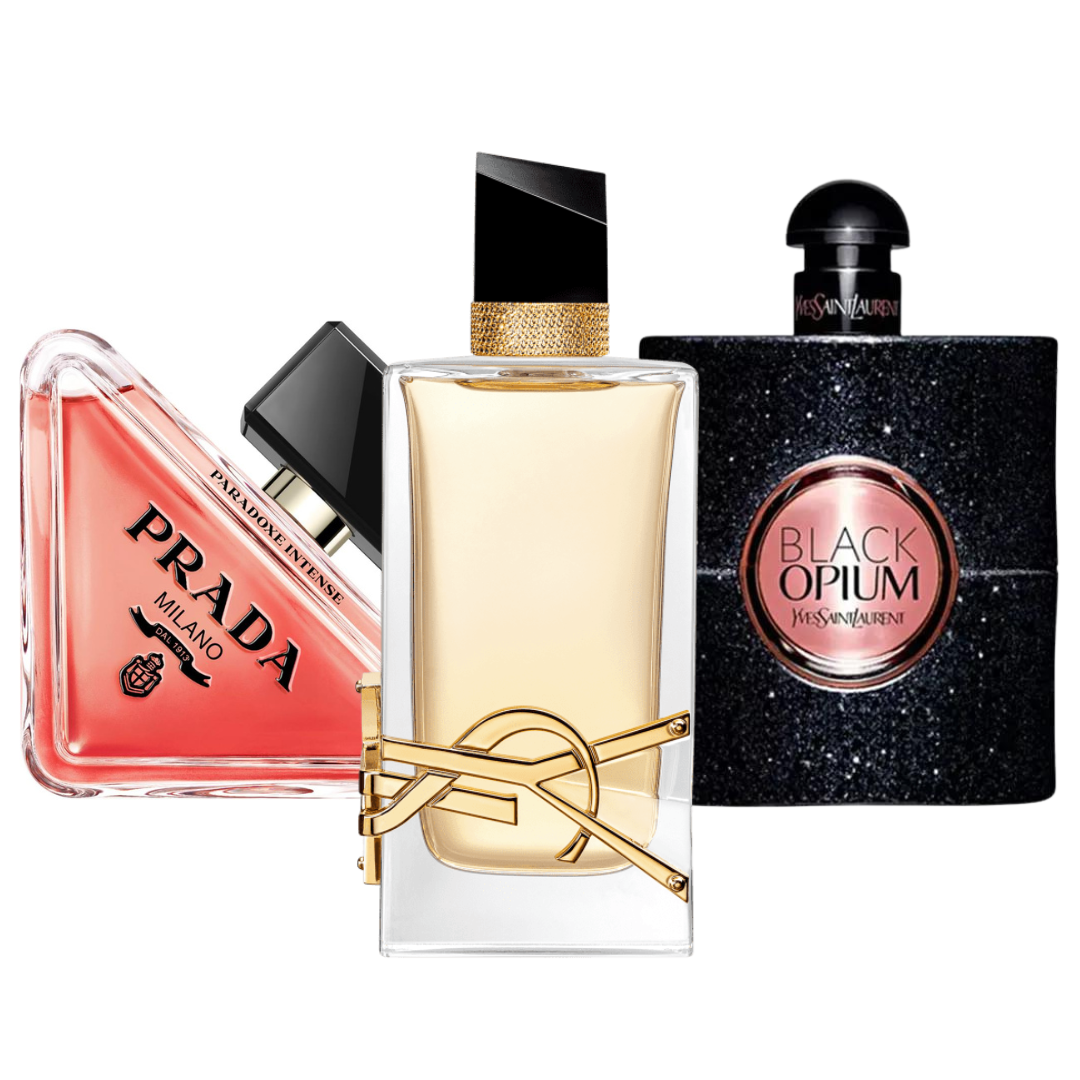 Coffret 3 Parfums : PRADA PARADOXE, BLACK OPIUM & LIBRE – 100 ml chacun