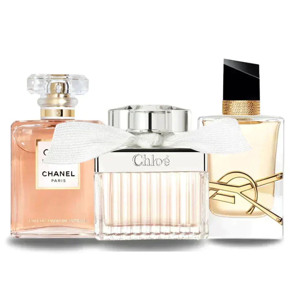Coffret 3 Parfums : COCO MADEMOISELLE, LIBRE & CHLOÉ – 100 ml chacun